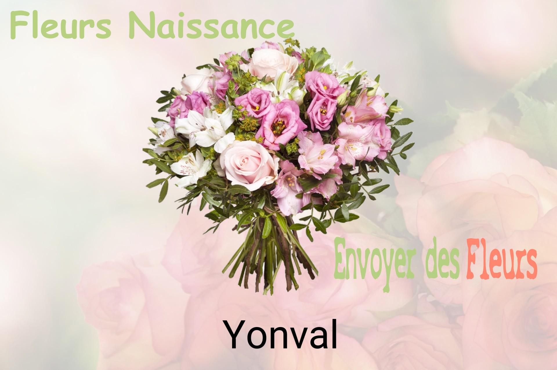Bouquet de fleurs de naissance livré à Yonval